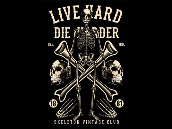 Live Hard Die Harder buy t shirt design - Buy t-shirt designs