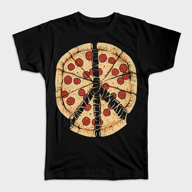 Peacezza t shirt design graphic