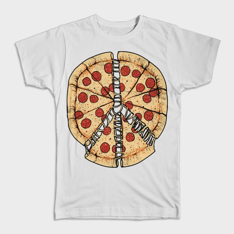 Peacezza t shirt design graphic