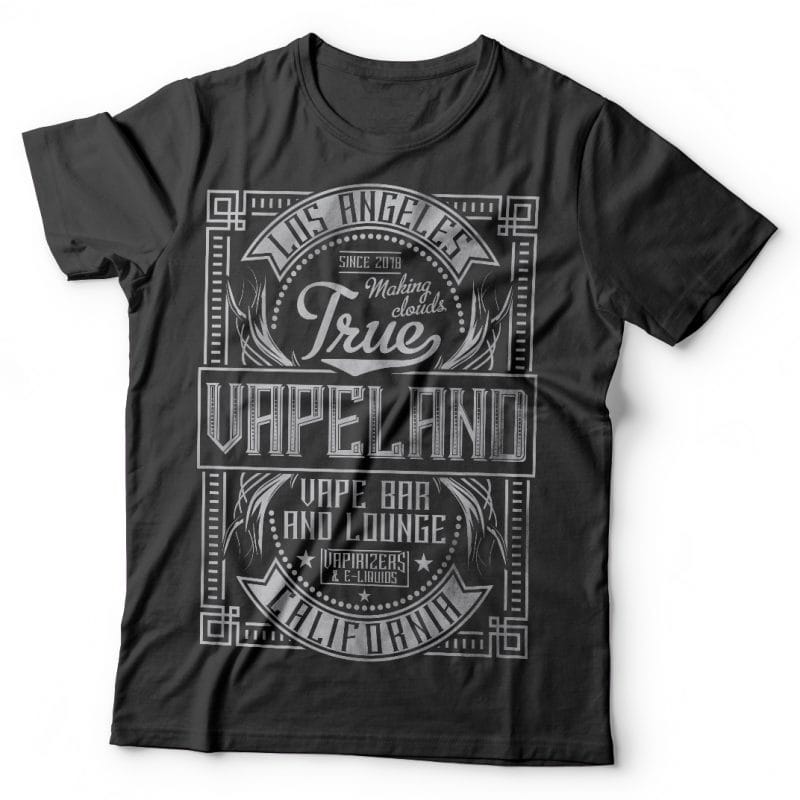 Vapeland. Vector t-shirt design - Buy t-shirt designs