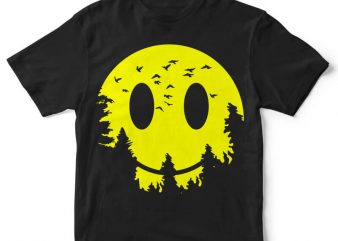 Smiley Moon t-shirt design