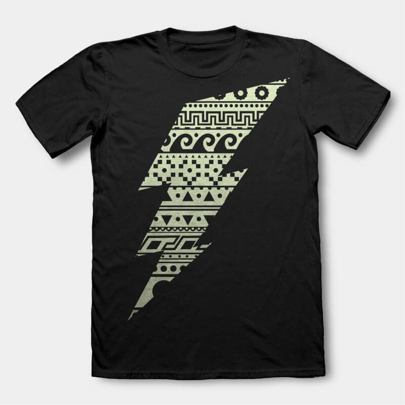 Thunderbolt t-shirt design t-shirt designs for merch by amazon