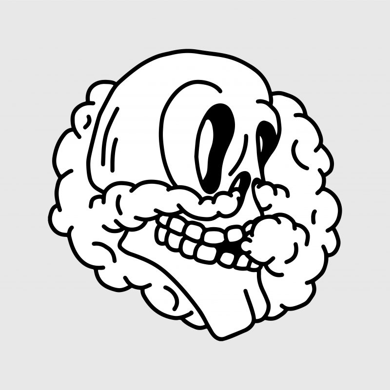 Smoking skull. Vector t-shirt design - Buy t-shirt designs