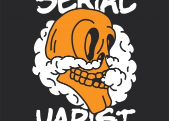 Serial vapist. Vector t-shirt design