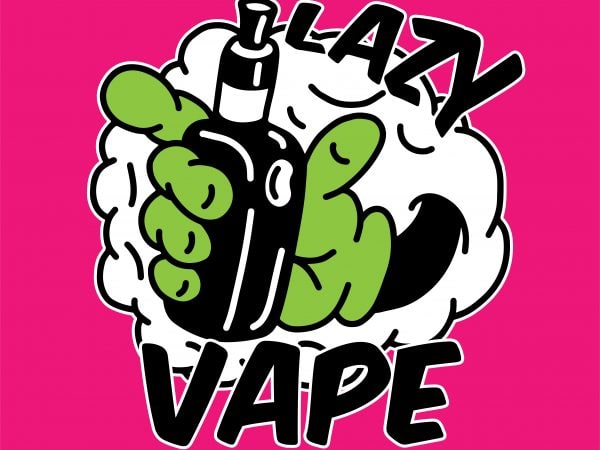 Lazy vape. vector t-shirt design