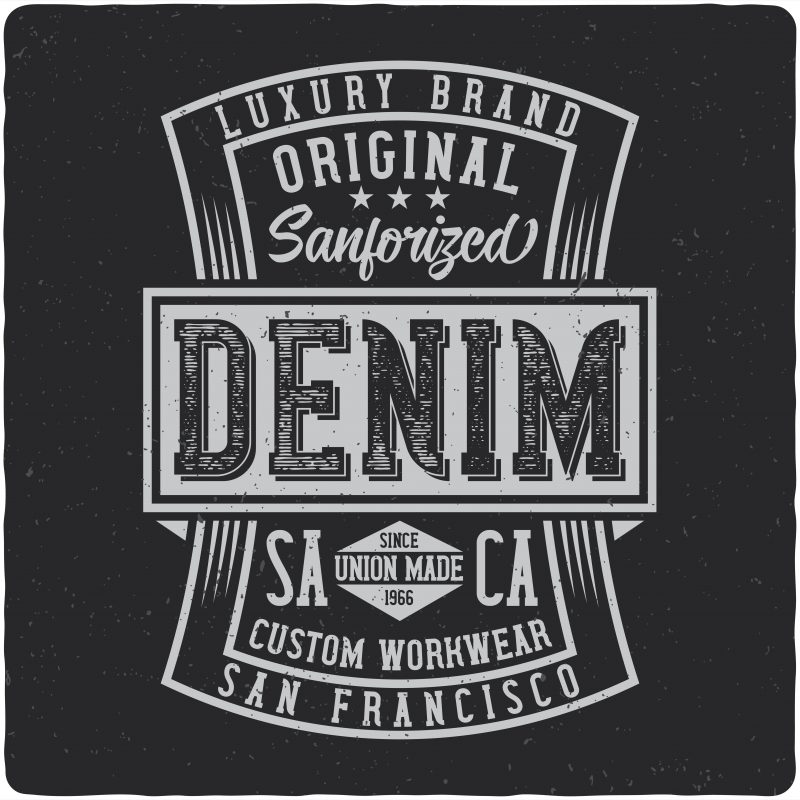 Denim label. Vector t-shirt design - Buy t-shirt designs