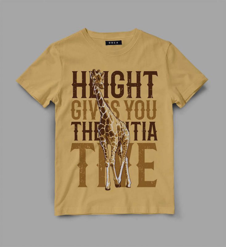 Giraffe Vector t-shirt design commercial use t shirt designs