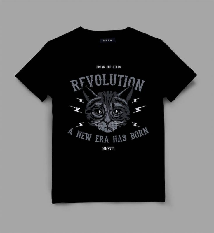cat 2 revolt Graphic tee design t shirt designs for teespring