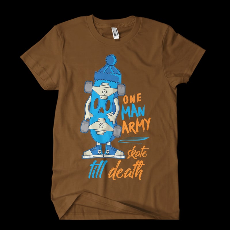 Skateboard t shirt designs for printful