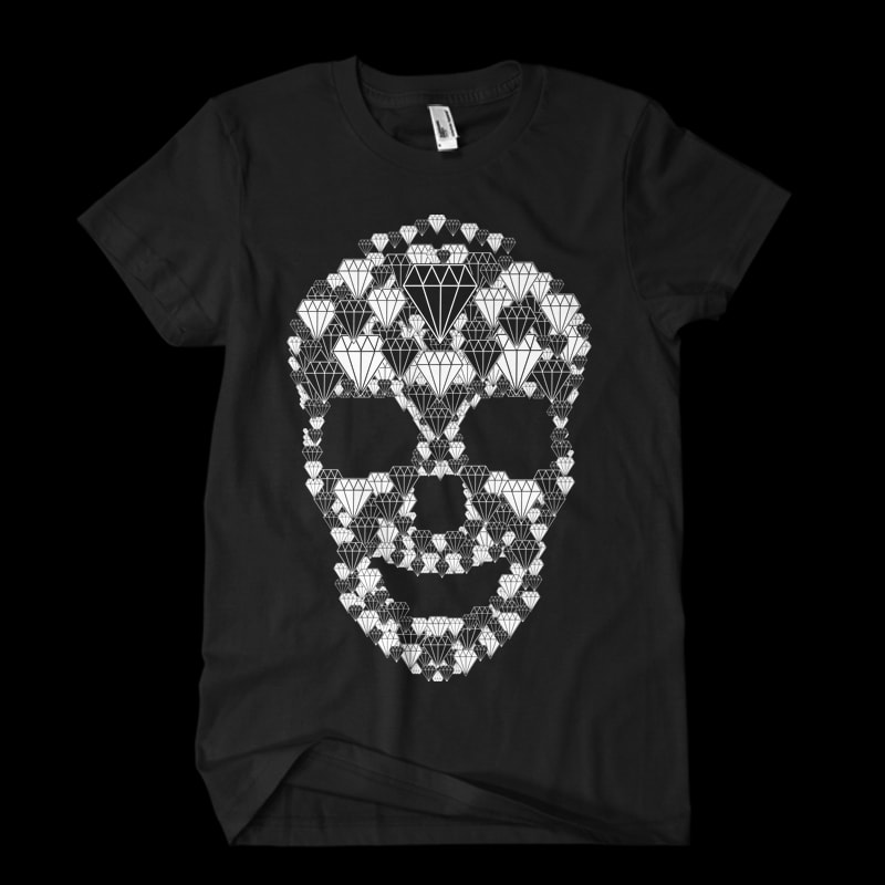 diamond skull t shirt designs for teespring