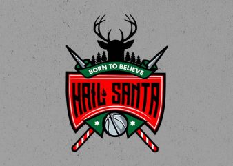 hail santa buy t shirt design artwork