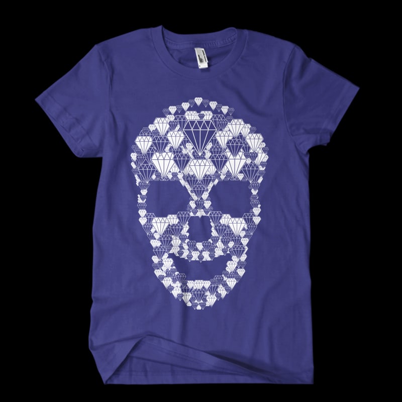 diamond skull t shirt designs for teespring