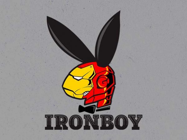 Iron boy tshirt design for sale