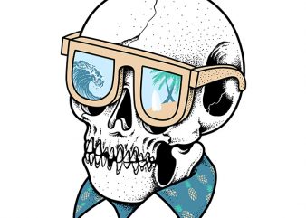 Skull Holiday t shirt design