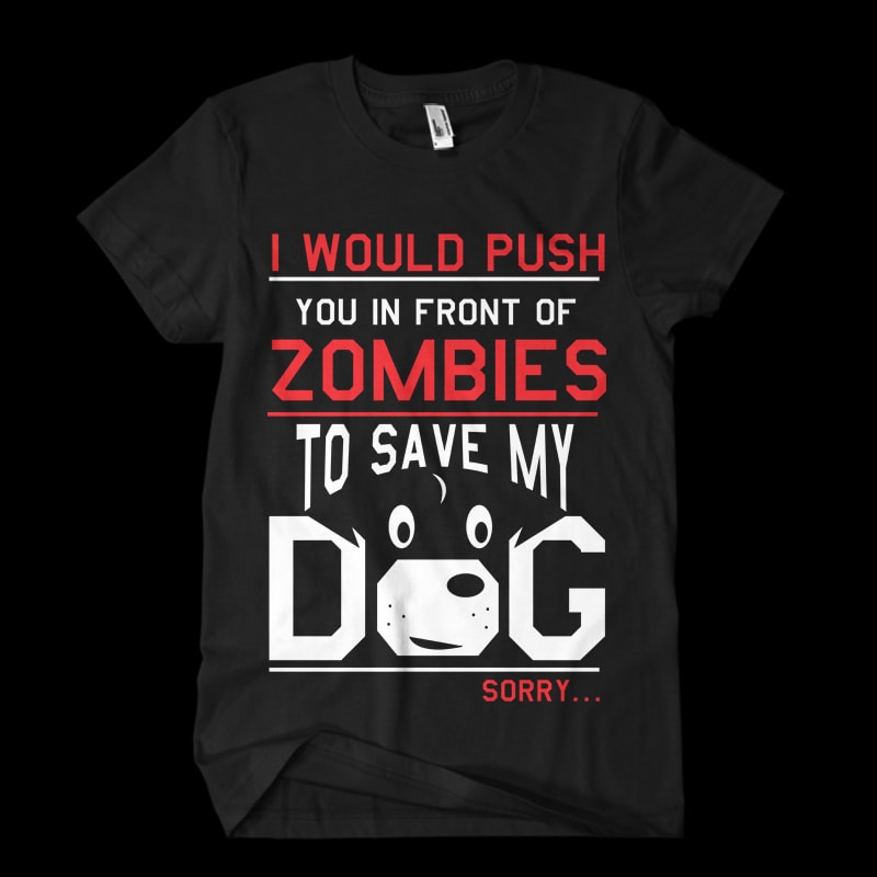 Dog Zombies print ready shirt design - Buy t-shirt designs