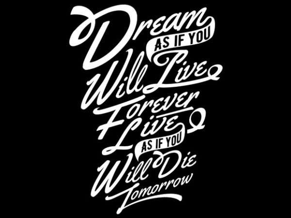 Dream t shirt design png