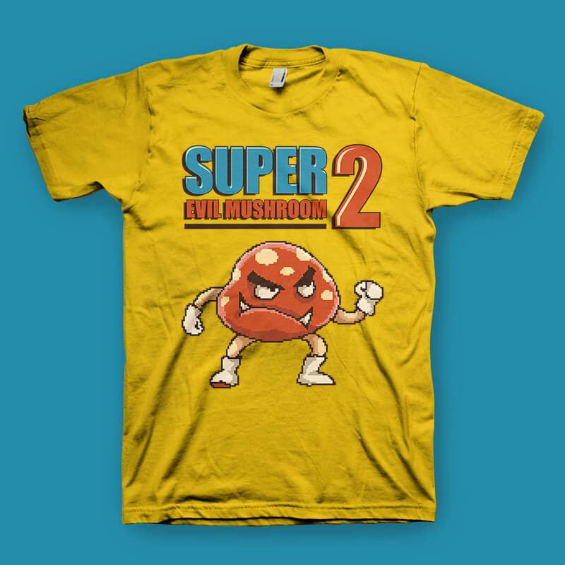 Download Super Evil Mushroom Tshirt Design Buy T Shirt Designs