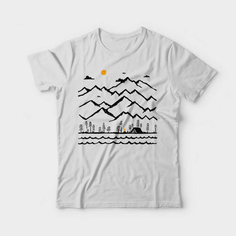 Camp Fire t-shirt designs for merch by amazon