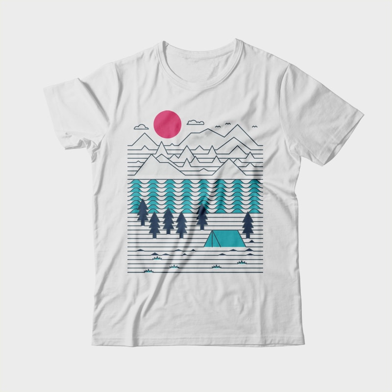 Camp Line t shirt design png