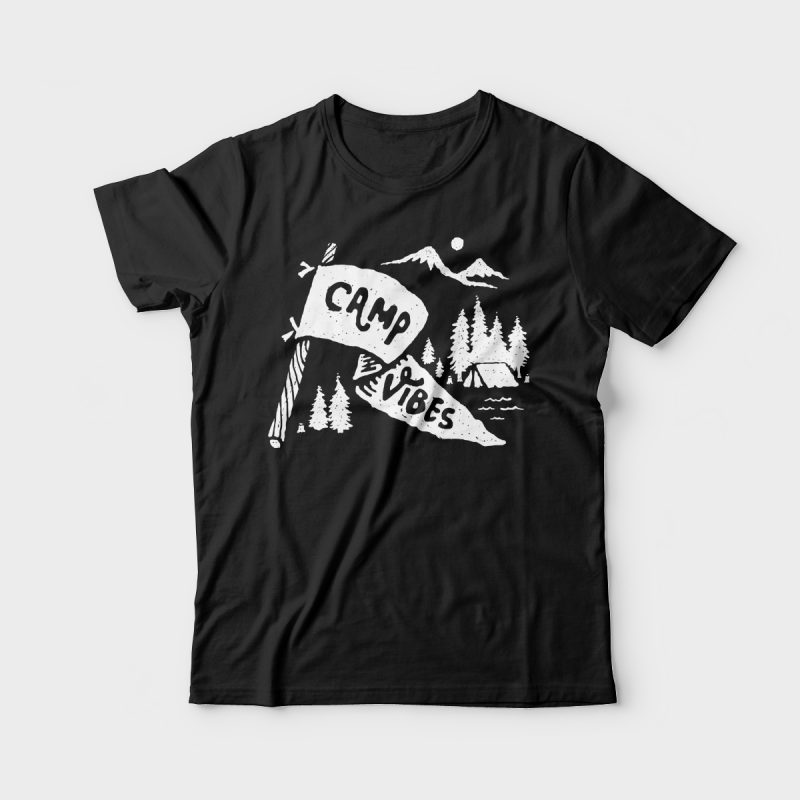 Camp Vibes t shirt design - Buy t-shirt designs