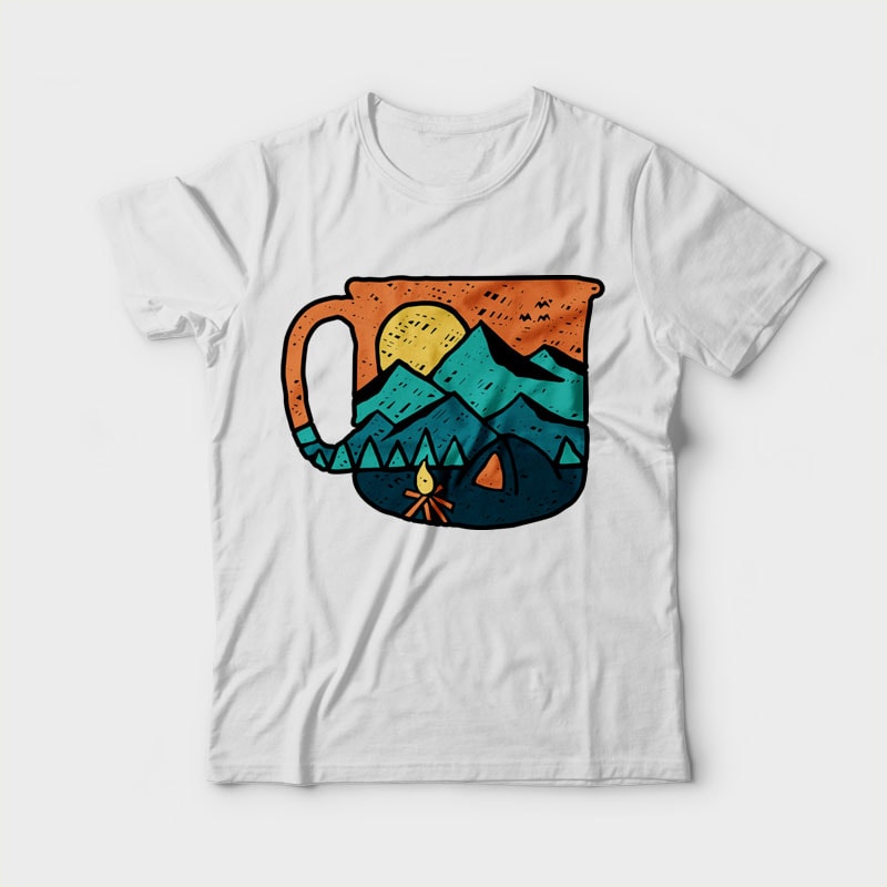 Coffee and Adventure commercial use t shirt designs