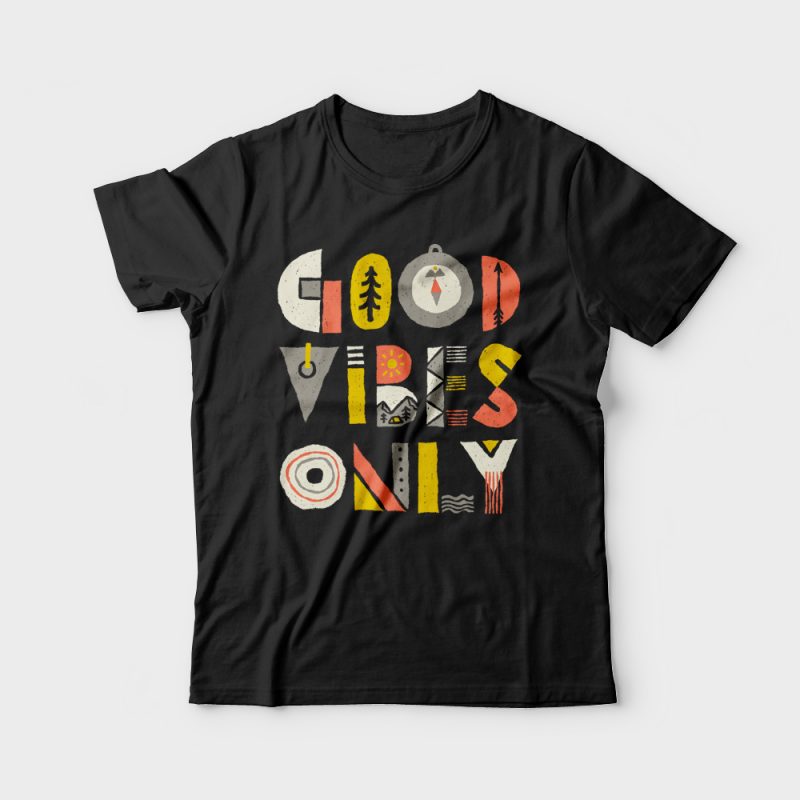 Good Vibes Only T-shirt Design Graphic by creativesvg · Creative