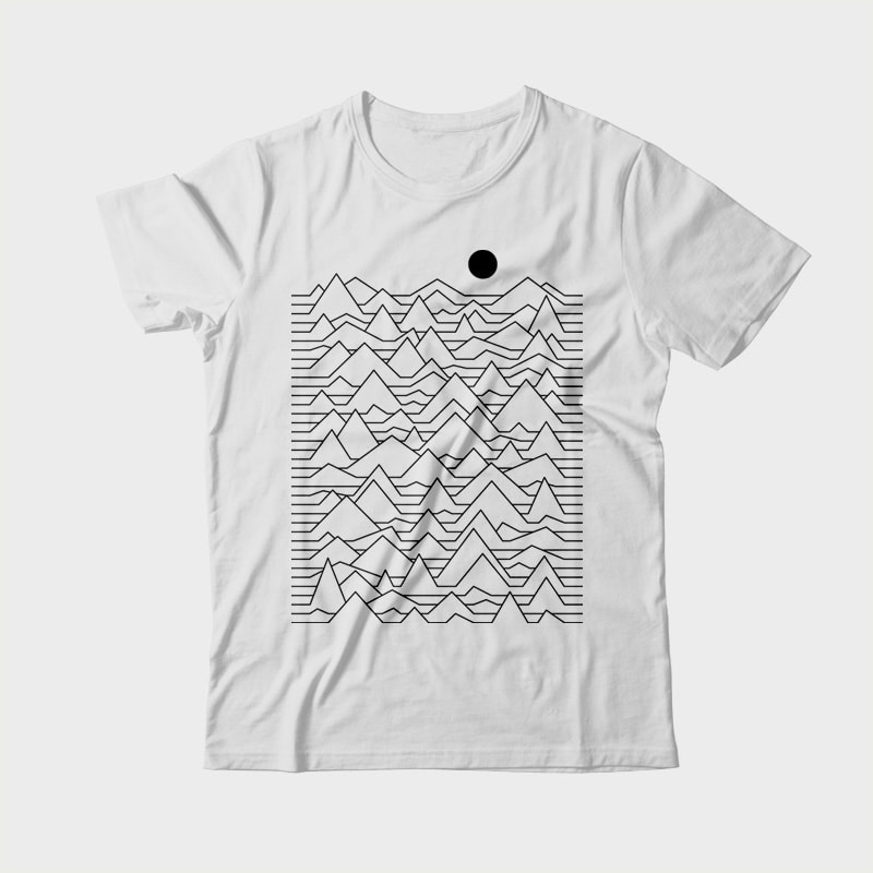 Mountains graphic t-shirt design - Buy t-shirt designs