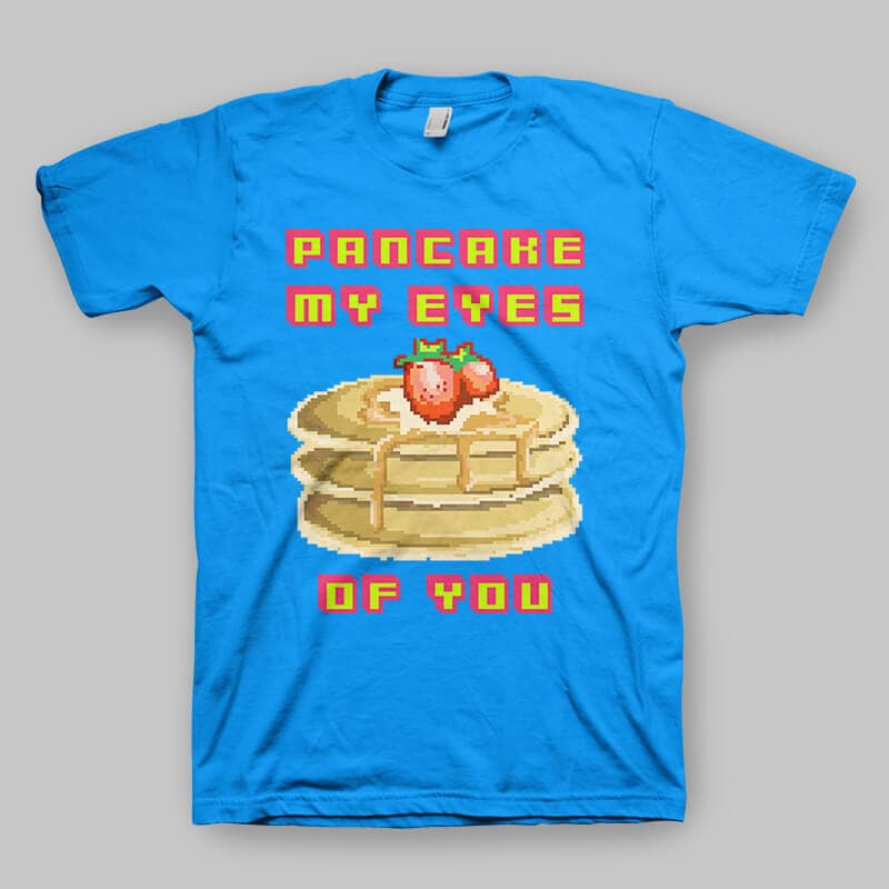 Pancake My Eyes Vector t-shirt design tshirt design for merch by amazon