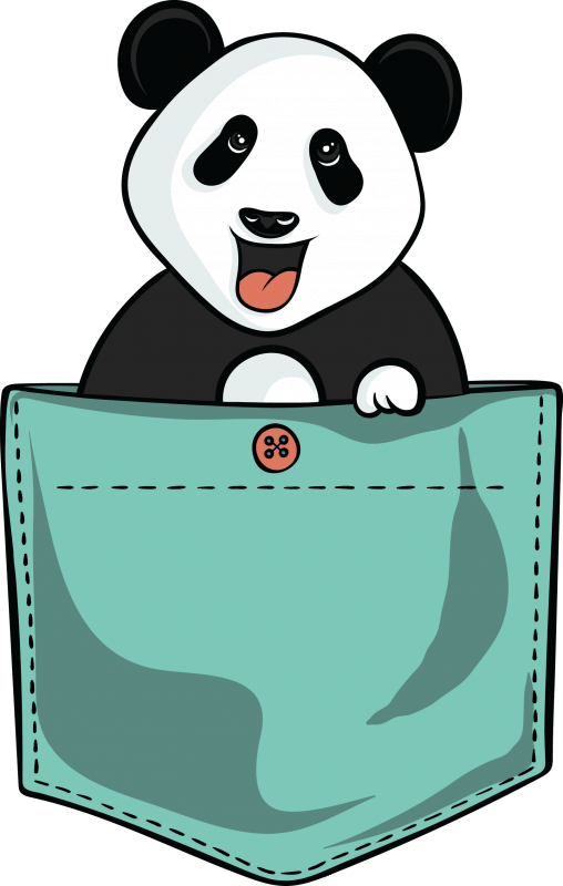 Panda Pocket Tshirt Design Vector Buy T Shirt Designs 