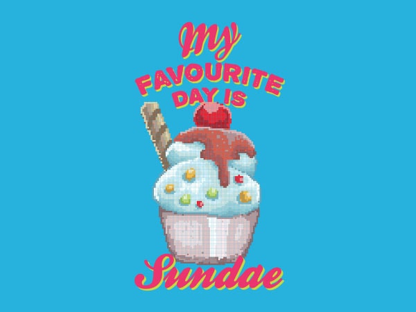 My favourite day is sundae tshirt design