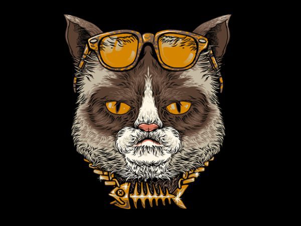 Cool cat tshirt design