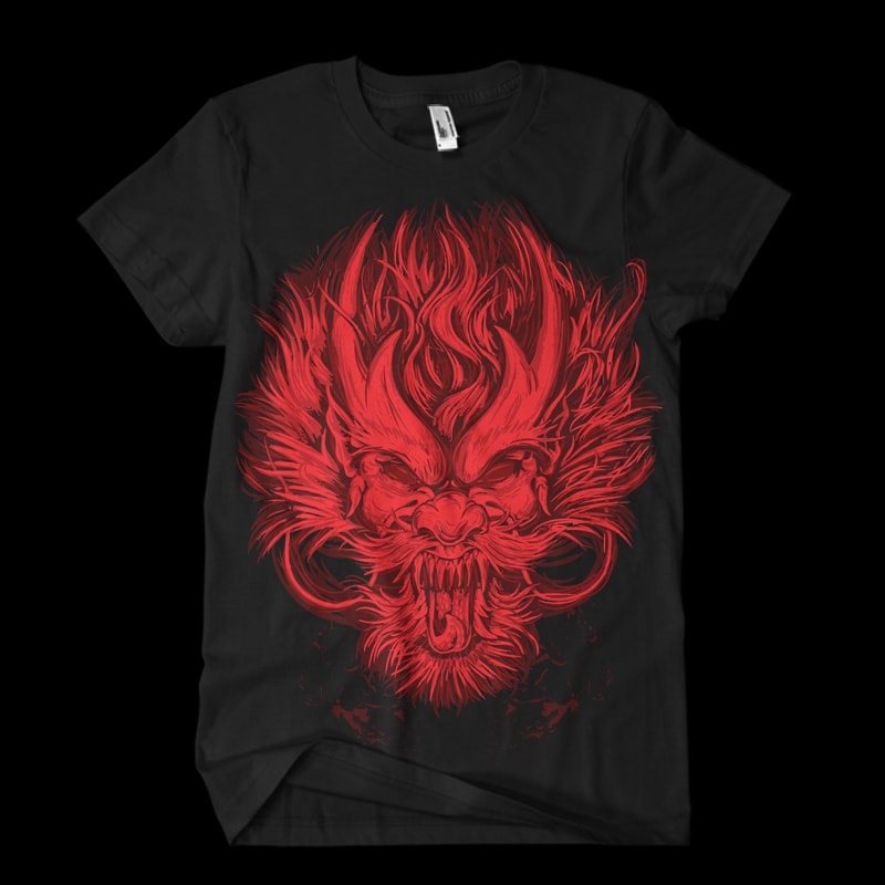 Dragon vector t-shirt design for commercial use - Buy t-shirt designs
