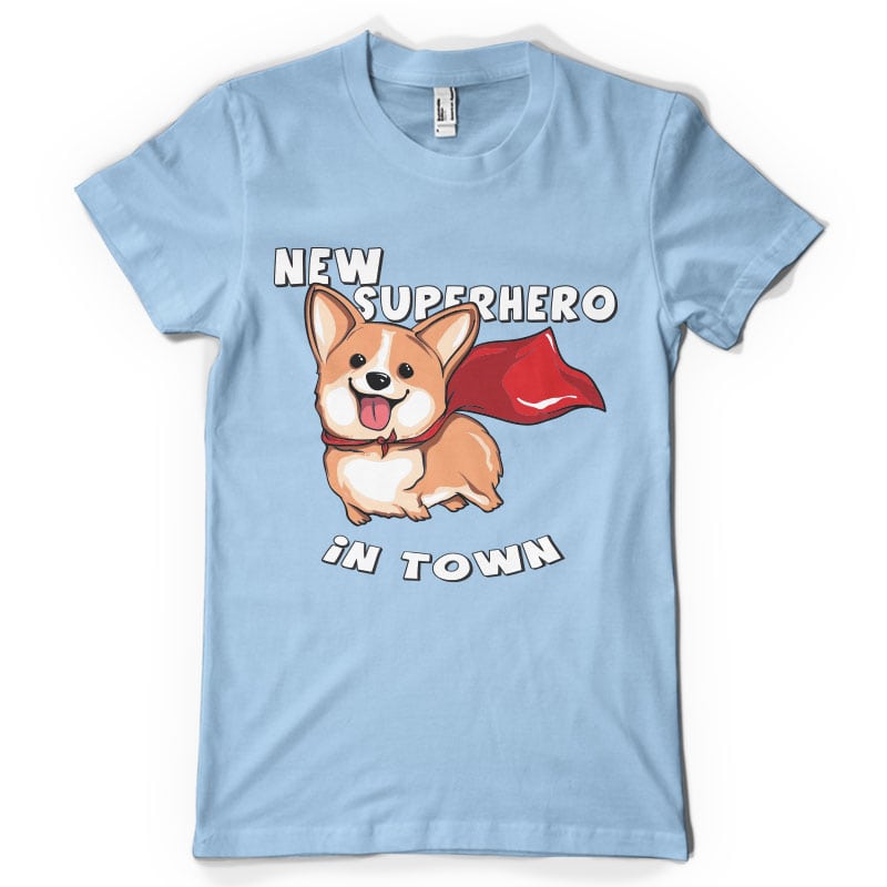 New superhero in town t shirt designs for print on demand