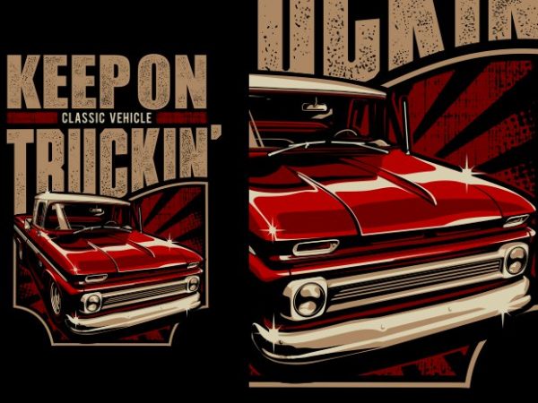 Truckin’ vector shirt design