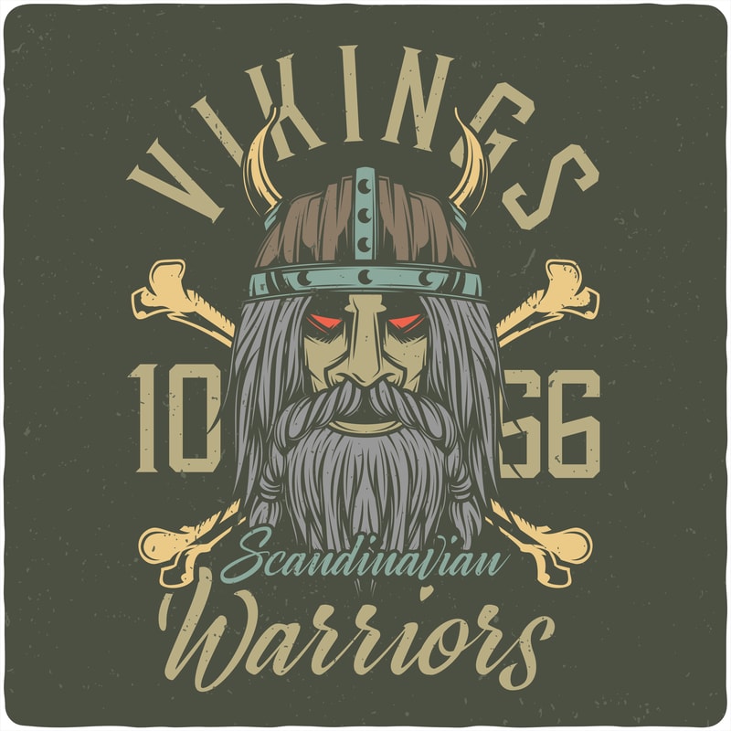 Vikings warriors. Vector T-Shirt Design - Buy t-shirt designs