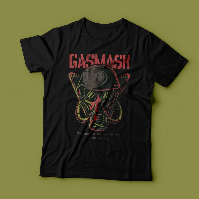 Gas Mask T-Shirt Design vector t shirt design