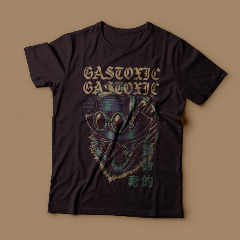 Gastoxic Vector T-shirt Design tshirt design for sale