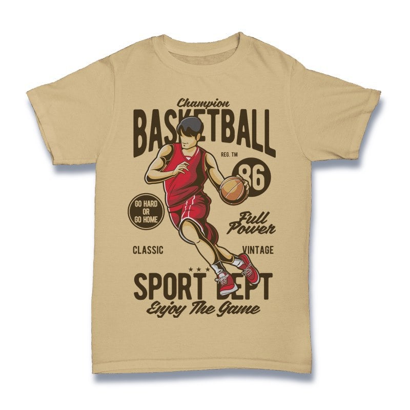 Champion Basketball Hoop Graphic T-Shirt Char / L