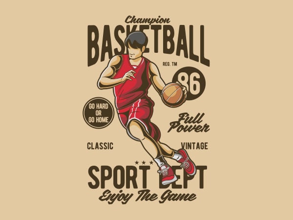 Champion Basketball Vector t-shirt - t-shirt designs