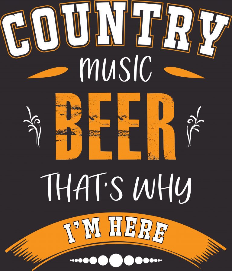 Country Music Beer print ready shirt design