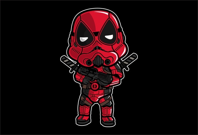 Deadtrooper vector t shirt design for download - Buy t-shirt designs