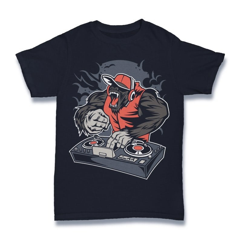 Dj Ape Vector t-shirt design - Buy t-shirt designs