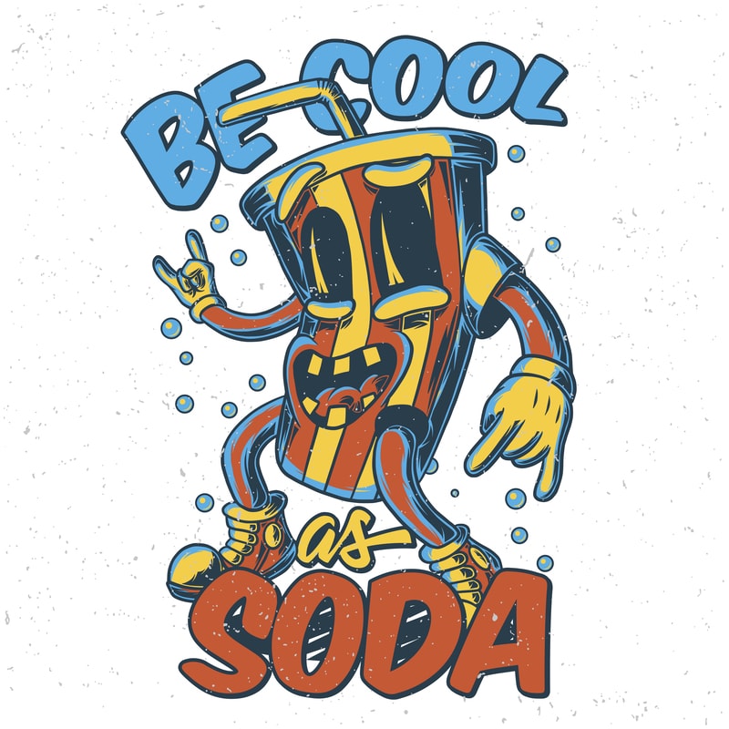 Be cool as soda. Vector T-Shirt Design - Buy t-shirt designs