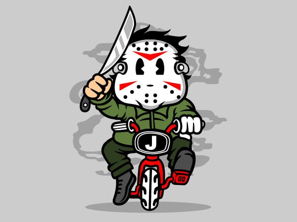 Killer minibike graphic t-shirt design