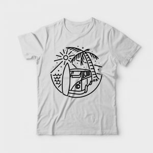 Van, Surf, and Beach vector t-shirt design for commercial use - Buy t ...