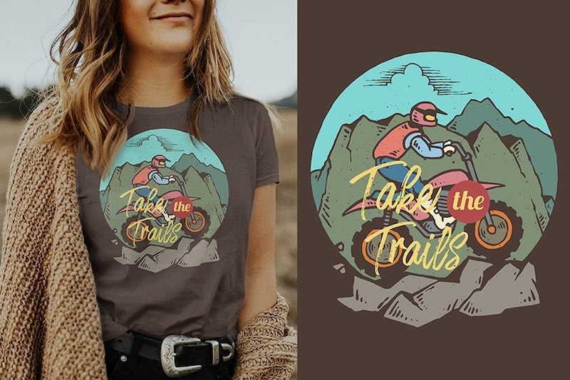 Off Road Moto Graphic t-shirt design t shirt design png