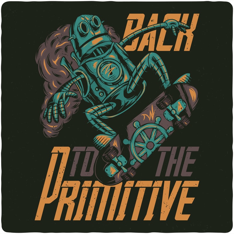 Back to the primitive. Vector T-Shirt Design - Buy t-shirt designs