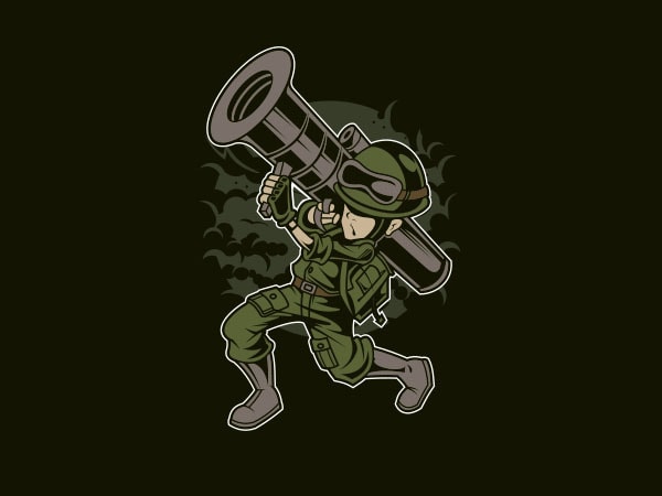 Rocket launcher vector t-shirt design