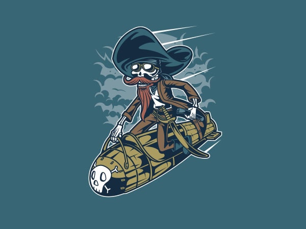 Rocket rider tshirt design