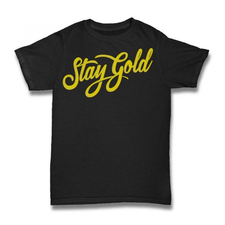 black and gold tshirt